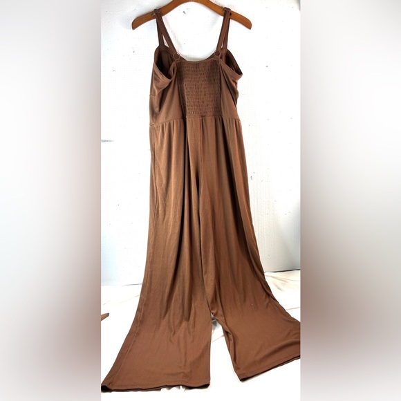 No Boundaries XXL Ribbed Gingerbread Brown Stretch Jumpsuit - Picture 6 of 9